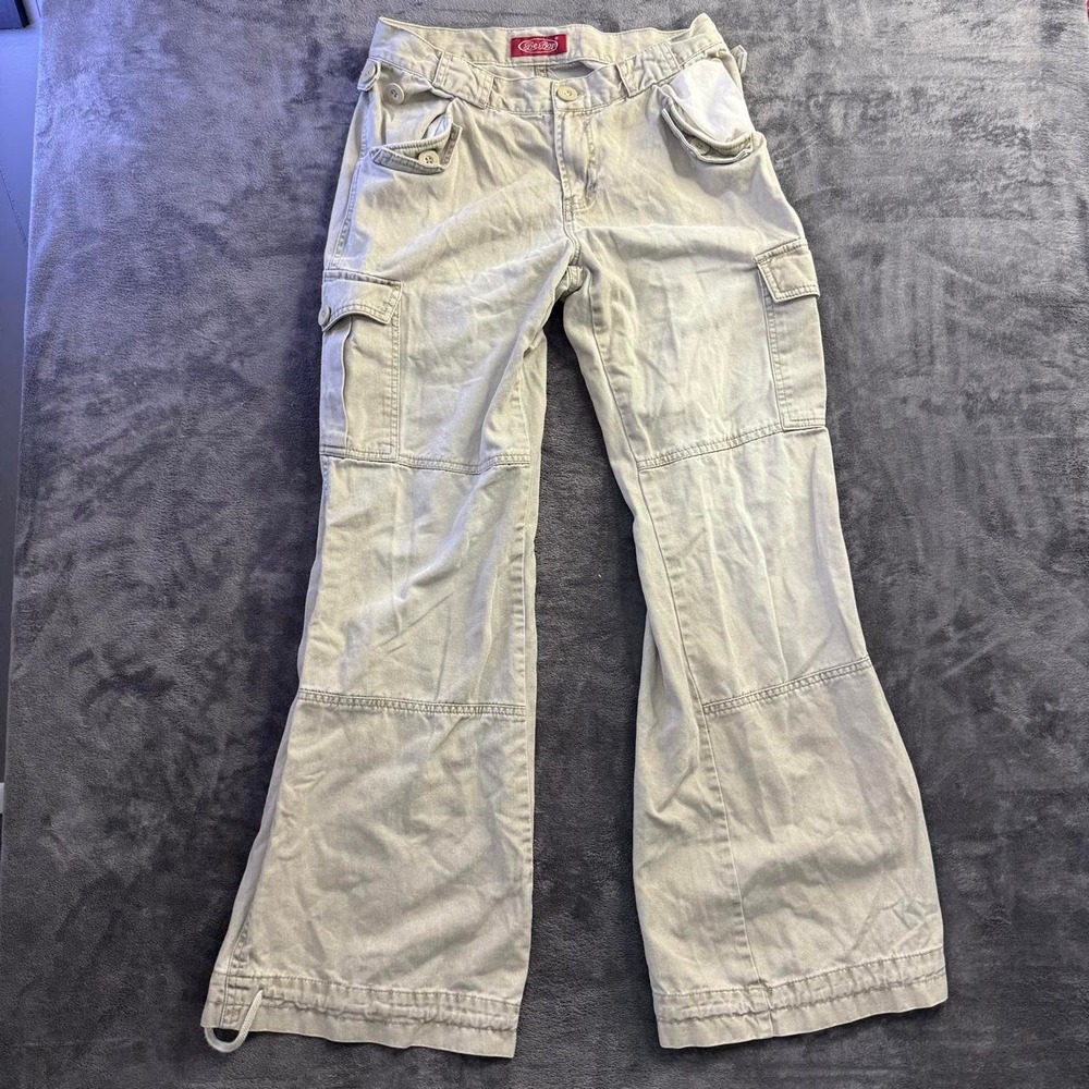 Be Bop Khaki Cargo Pants Flare Bootcut Women's size 9